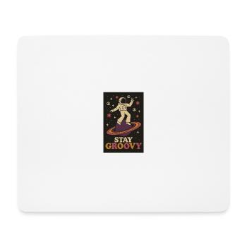 Groovy Galaxy – Tanz auf Saturn - Mousepad (Querformat) - Weiß - Vorne