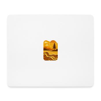 Golden Waves – Sunset Vibes der 70er - Mousepad (Querformat) - Weiß - Vorne