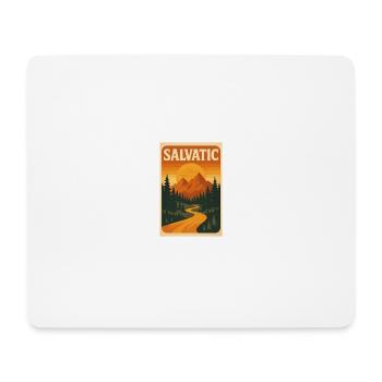 Salvatic – Nature sauvage Rétro Aventure - Tapis de souris (format paysage) - blanc - Devant