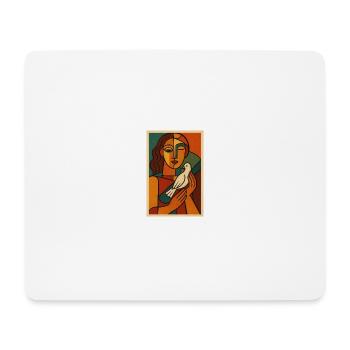 Peaceful Soul – Le cubisme rencontre l’art rétro - Tapis de souris (format paysage) - blanc - Devant