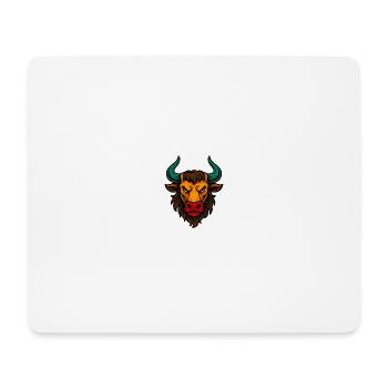Stierkopf - Mousepad (Querformat) - Weiß - Vorne