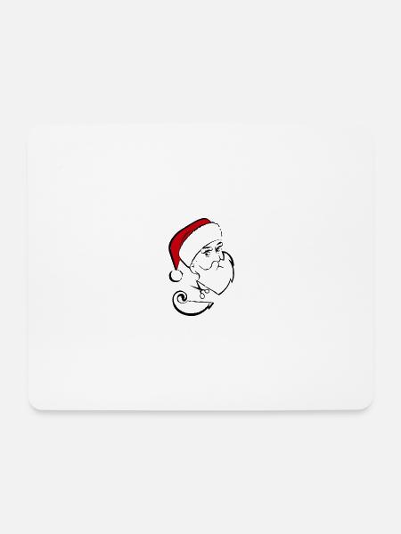 Weihnachtsmann Bart schneiden - Mousepad (Querformat) - Weiß