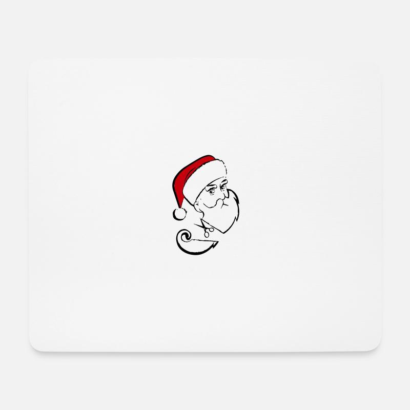 Weihnachtsmann Bart schneiden - Mousepad (Querformat) - Weiß