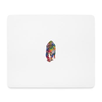 Multicolour leopard - Mouse Pad (horizontal) - white - Front
