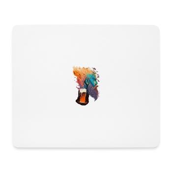 Design de bière psychédélique coloré - Tapis de souris (format paysage) - blanc - Devant
