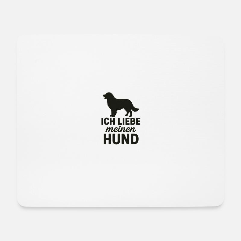 Ich liebe meine Hund 3 - Mousepad (Querformat) - Weiß
