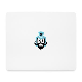 Bartschädel blau - Mousepad (Querformat) - Weiß - Vorne