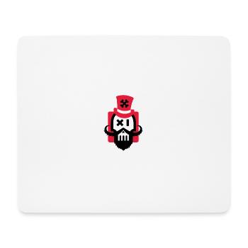Bartschädel rot - Mousepad (Querformat) - Weiß - Vorne