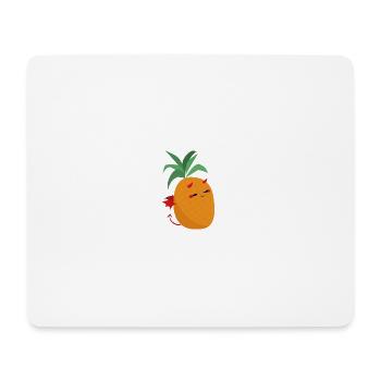 Ananas Diable mignon - Petit Démon Fruité - Tapis de souris (format paysage) - blanc - Devant