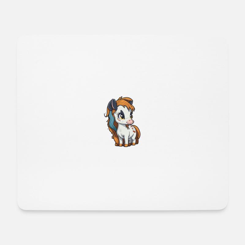 Stutfohlen Pony 3 - Mousepad (Querformat) - Weiß