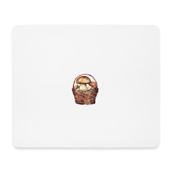 Steinpilze im Korb - Mousepad (Querformat) - Weiß - Vorne