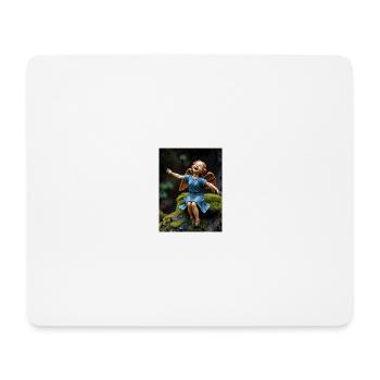 Lachender Engel - Mousepad (Querformat) - Weiß - Vorne
