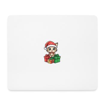 Cadeaux de bande dessinée de Noël pour chats - Tapis de souris (format paysage) - blanc - Devant