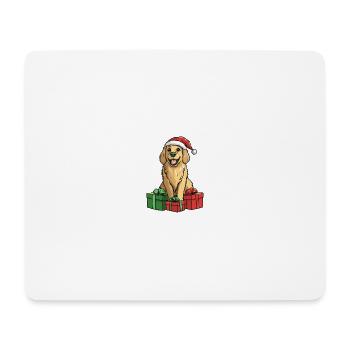 Golden Retriever Hund Weihnachten Comic Geschenke - Mousepad (Querformat) - Weiß - Vorne