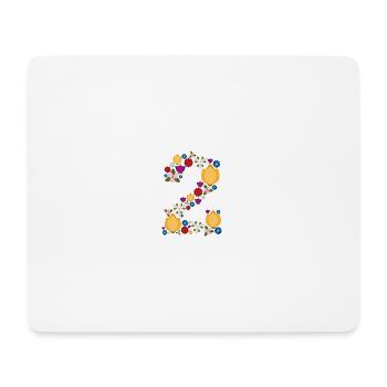 Fleurs 2 - Tapis de souris (format paysage) - blanc - Devant