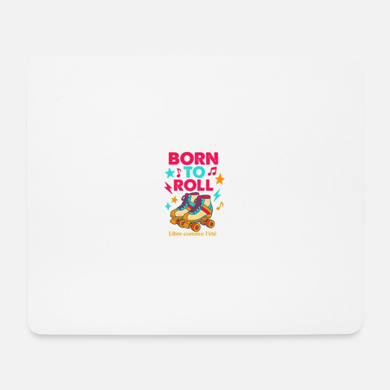 Borne to Roll roller skates - Mouse Pad (horizontal) - white