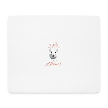 Rattopia Motiv Albino-Ratte - Mousepad (Querformat) - Weiß - Vorne