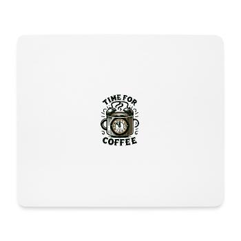 C’est l’heure du café - Tapis de souris (format paysage) - blanc - Devant
