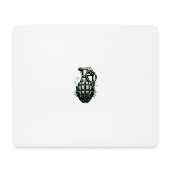 Detonate-Design: Klassische Granate - Mousepad (Querformat) - Weiß - Vorne