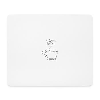 Kaffee Coffee Lineart Design - Mousepad (Querformat) - Weiß - Vorne