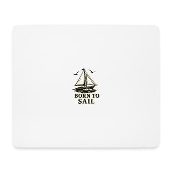 Born to Sail – Voilier d’aventure design vintage - Tapis de souris (format paysage) - blanc - Devant