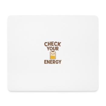 Vérifiez votre énergie – Rechargez votre énergie - Tapis de souris (format paysage) - blanc - Devant