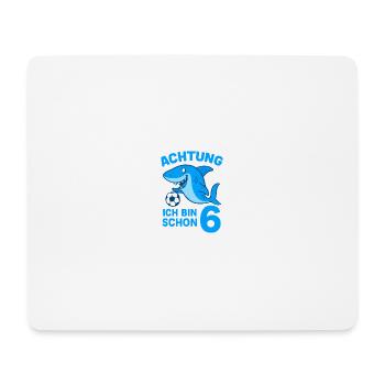 Achtung 6: Hai mit Ball - Mousepad (Querformat) - Weiß - Vorne