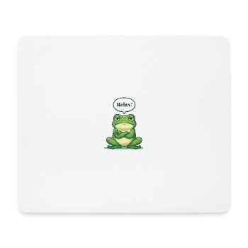 Détendez-vous ! – Grenouille sereine avec attitude - Tapis de souris (format paysage) - blanc - Devant