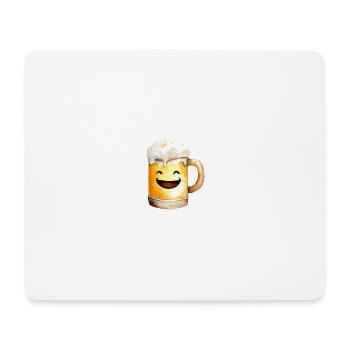 Ein glückliches Pint Bier - Mousepad (Querformat) - Weiß - Vorne