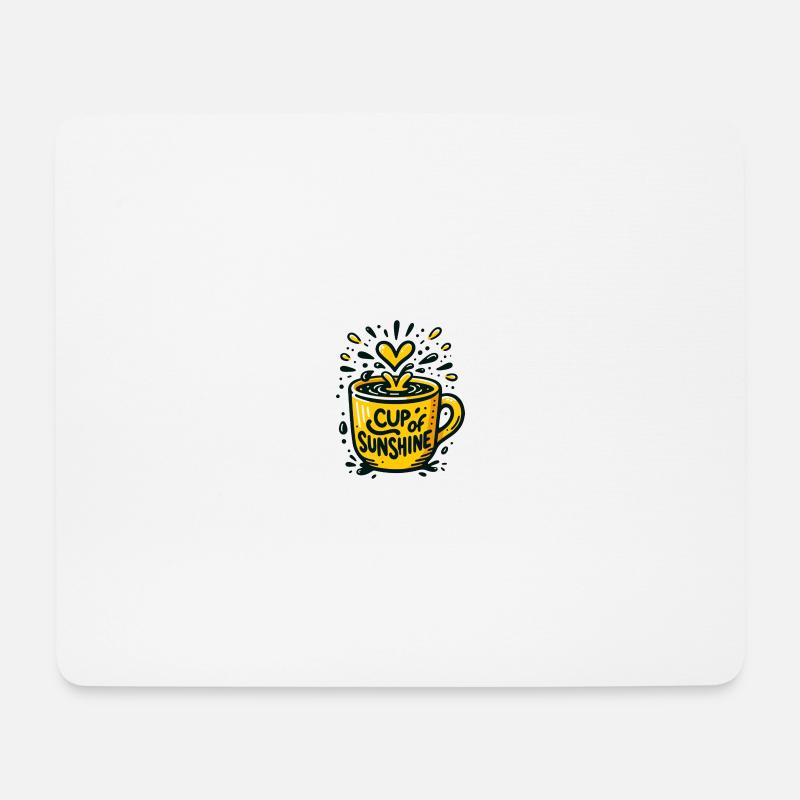 Cup of Sunshine - Mousepad (Querformat) - Weiß