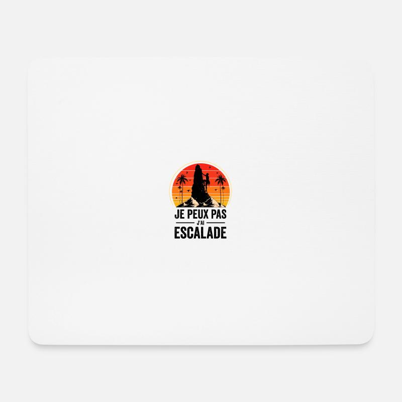 auf einen Felsen klettern Ich kann nicht Ich bin geklettert - Mousepad (Querformat) - Weiß