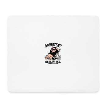 Entspanntes Schwein im Hoodie - Mousepad (Querformat) - Weiß - Vorne