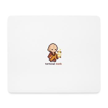 Pixelmönch mit Laterne - Mousepad (Querformat) - Weiß - Vorne