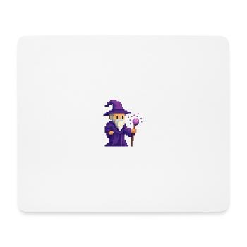 Pixel wizard in the purple shimmer - Mouse Pad (horizontal) - white - Front
