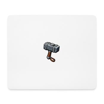 Mjölnir Runenhammer Grafik - Mousepad (Querformat) - Weiß - Vorne