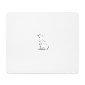 Lignes d’élégance pour chien - Tapis de souris (format paysage) - blanc - Devant
