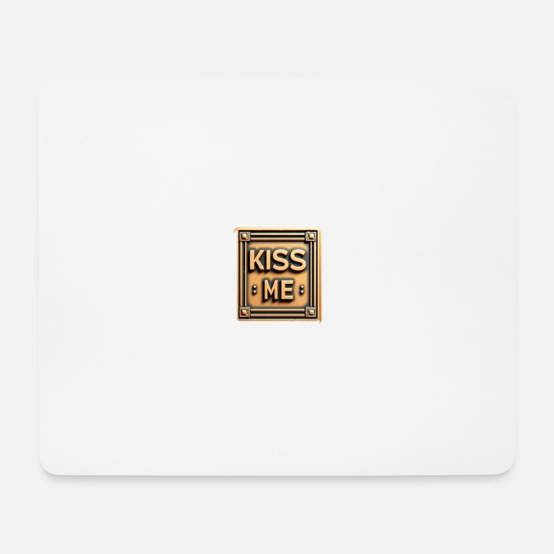 Kiss me - Mouse Pad (horizontal) - white