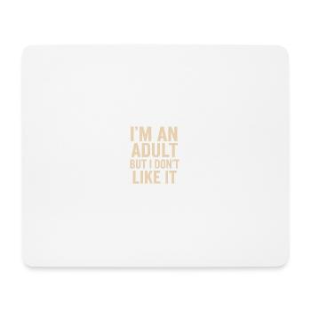 Humour adulte réticent - Tapis de souris (format paysage) - blanc - Devant