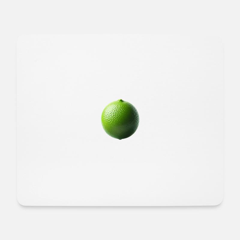Frische Limette – Minimalistische Natur - Mousepad (Querformat) - Weiß