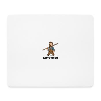 Un latte à emporter - Tapis de souris (format paysage) - blanc - Devant