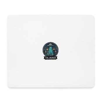 Guerre de la ville d’invasion des pixels - Tapis de souris (format paysage) - blanc - Devant