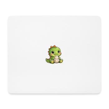 Dino with egg - Mouse Pad (horizontal) - white - Front