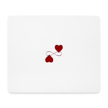 two infinite heart - Mouse Pad (horizontal) - white - Front