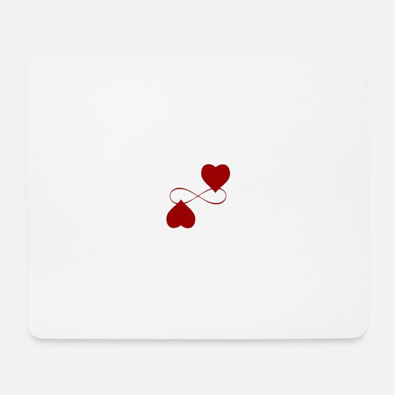 zwei unendliche Herzen - Mousepad (Querformat) - Weiß