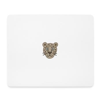 Niedliche Leopardengesicht Karikatur - Mousepad (Querformat) - Weiß - Vorne
