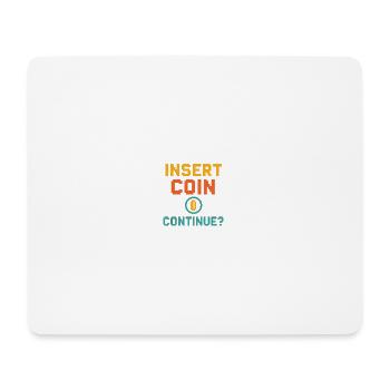 Insert Coin – Continue? - Mousepad (Querformat) - Weiß - Vorne