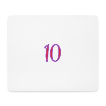 10. 10 YEARS. 10th ANNIVERSARY. 10 YEAR ANNIVERSARY. - Mouse Pad (horizontal) - white - Front