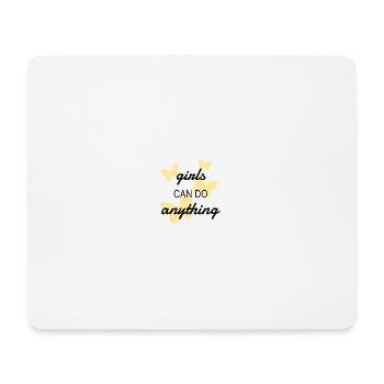 Girls Can Do Anything Butterfly Tee - Mouse Pad (horizontal) - white - Front