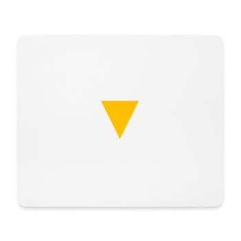 Triangle jaune - Tapis de souris (format paysage) - blanc - Devant