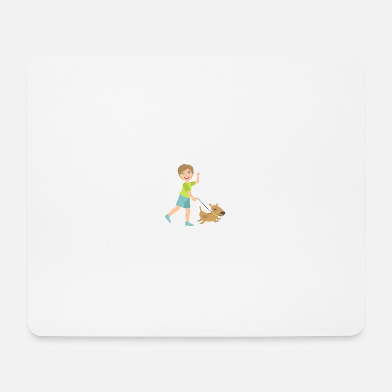Hund - Mousepad (Querformat) - Weiß